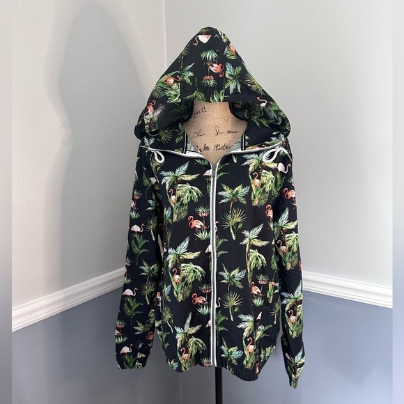 Denim & Flower Hooded Zip Up Jacket Large - Picture 3 of 10